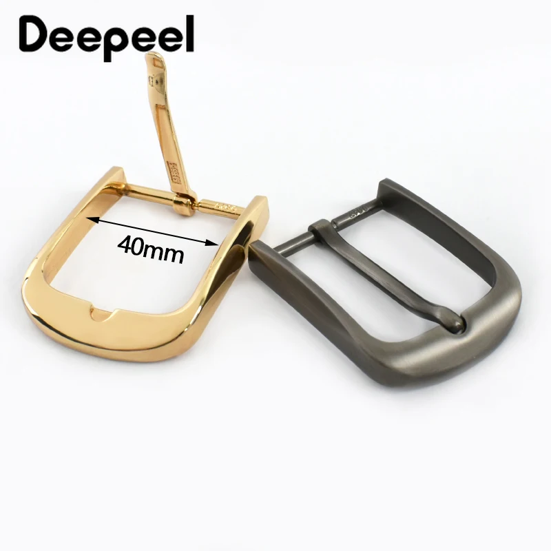 5 Stück 40mm Metall-Gürtelschnallen für 38-39mm Gürtel Herren Jeans Verstellbare Dornschließe DIY Lederhandwerk Zubehör