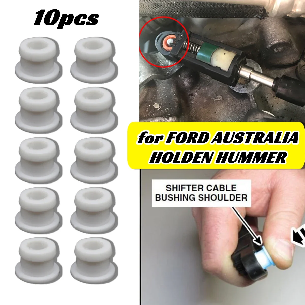 10X for FORD AUSTRALIA HOLDEN HUMMER Gear Shifter Cable Bushing AT End Connector Sleeve Grommet Replacement Parts DG9Z-7K340-A