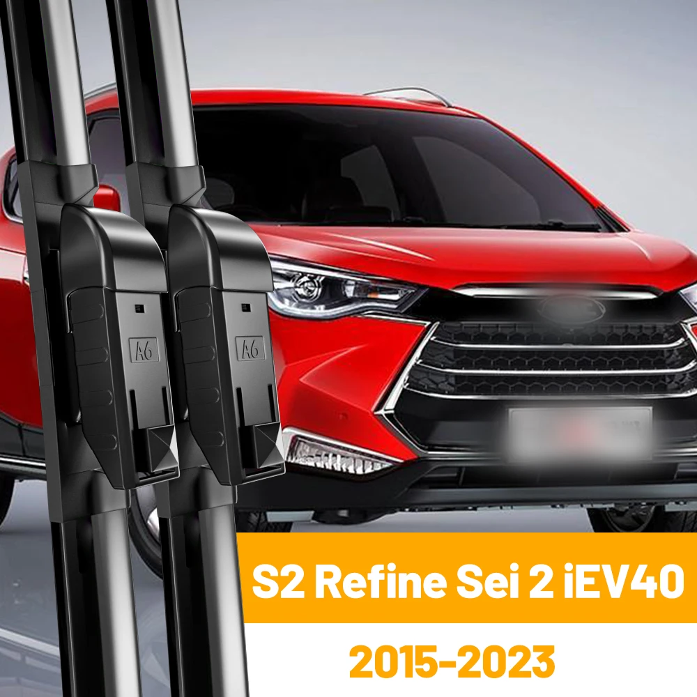 Frontwischerblätter-Set für JAC S2 Refine Sei 2 iEV40 2015–2023 Windschutzscheibe, Windschutzscheibe, Bürsten, Zubehör, Gummi-Nachfüllungen