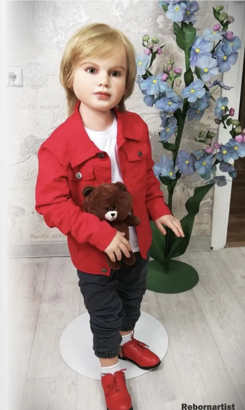 DLS 41 بوصة ضخمة تولد من جديد بيبي بوي غابرييلا مطلية بجسم من القماش وموصل #3