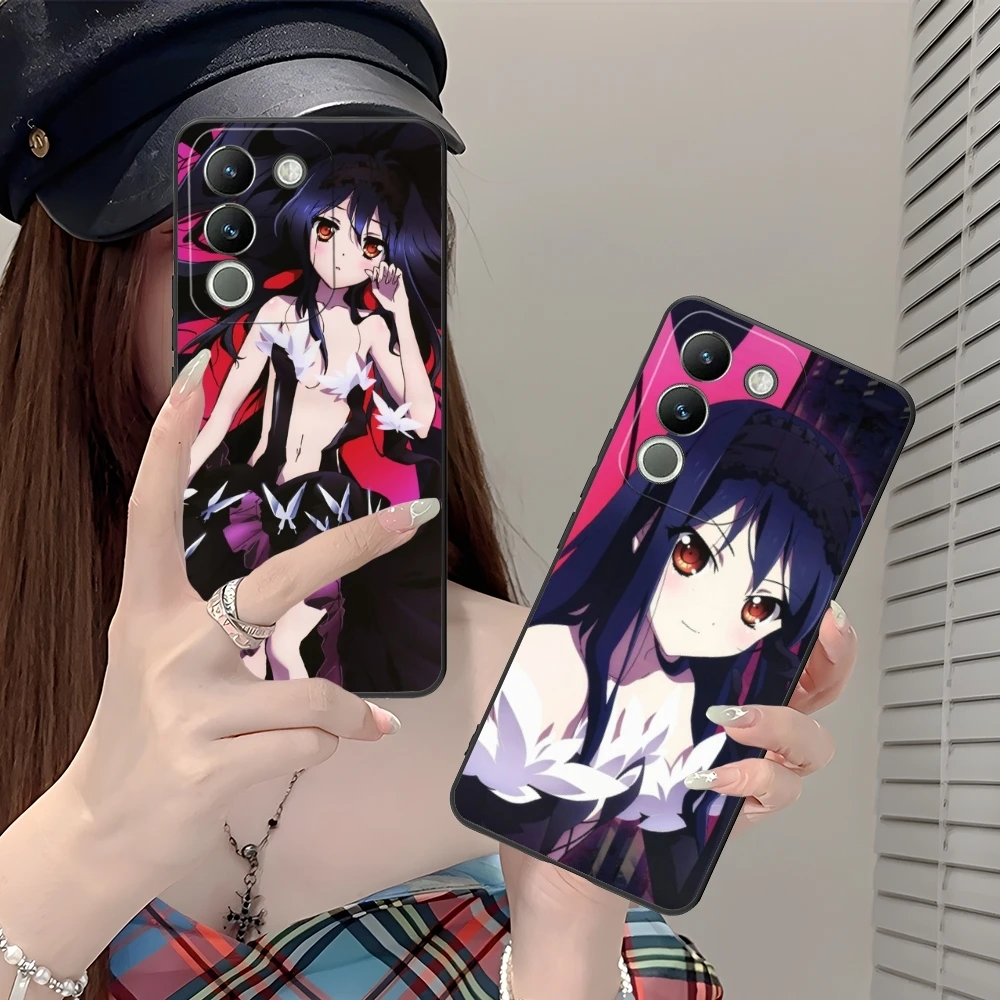 Accel World Kuroyukihime Mobile Cell Phone Case for VIVO Y95 Y93 Y31 Y20 V19 V17 V15 Pro X60 NEX Black Soft Phone Cover Shell