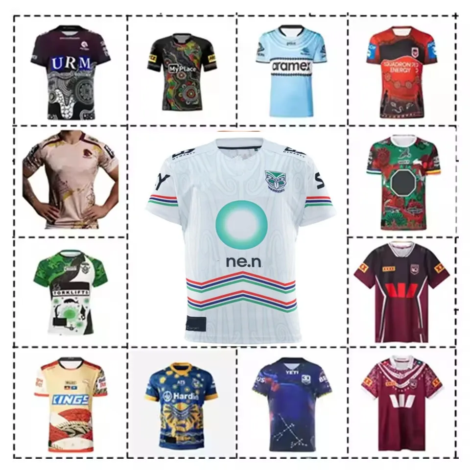 

2025 New Zealand Warriors Dragons Sea Eagles Penrith Panthers Sharks Cowboys Indigenous Rugby Jersey - Men's Size:S-5XL