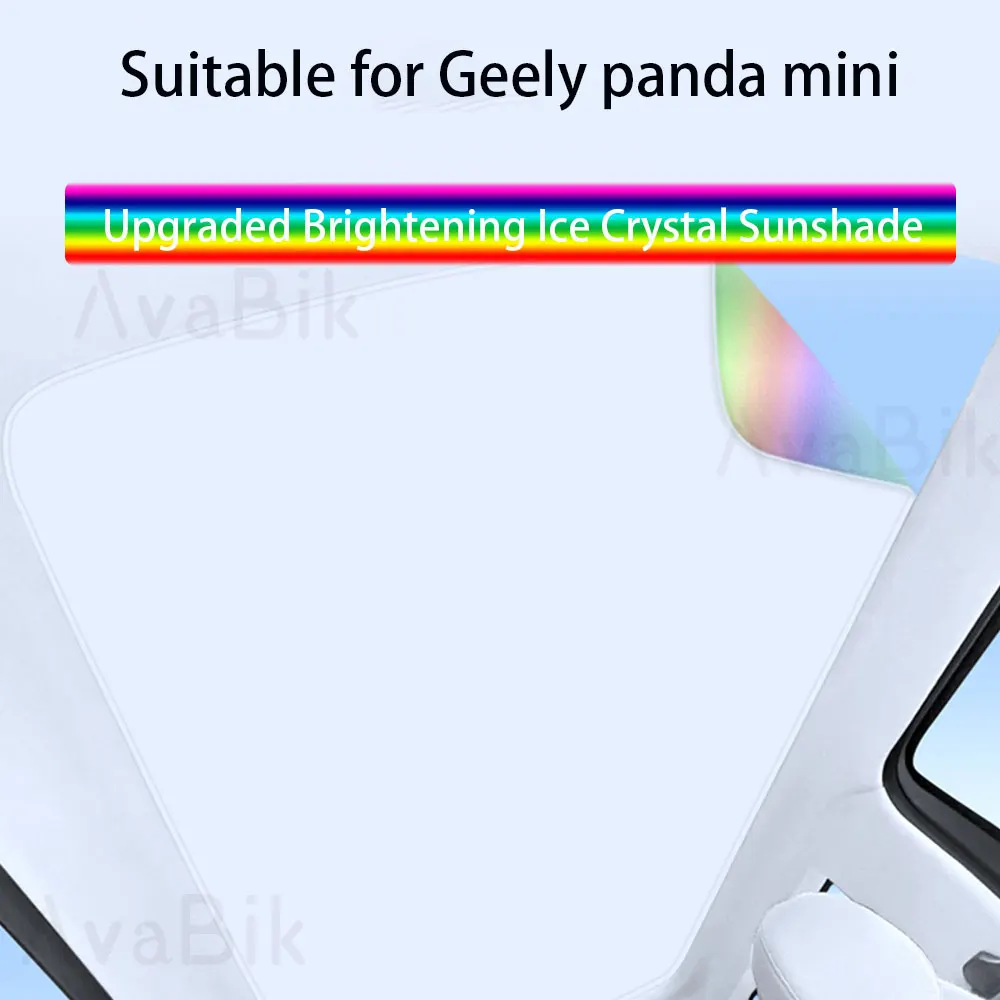 

For Geely panda mini Colorful Ice Crystal Car Roof Sunshade Skylight Blind Shading Windshield Sunroof Cover Sun Protection