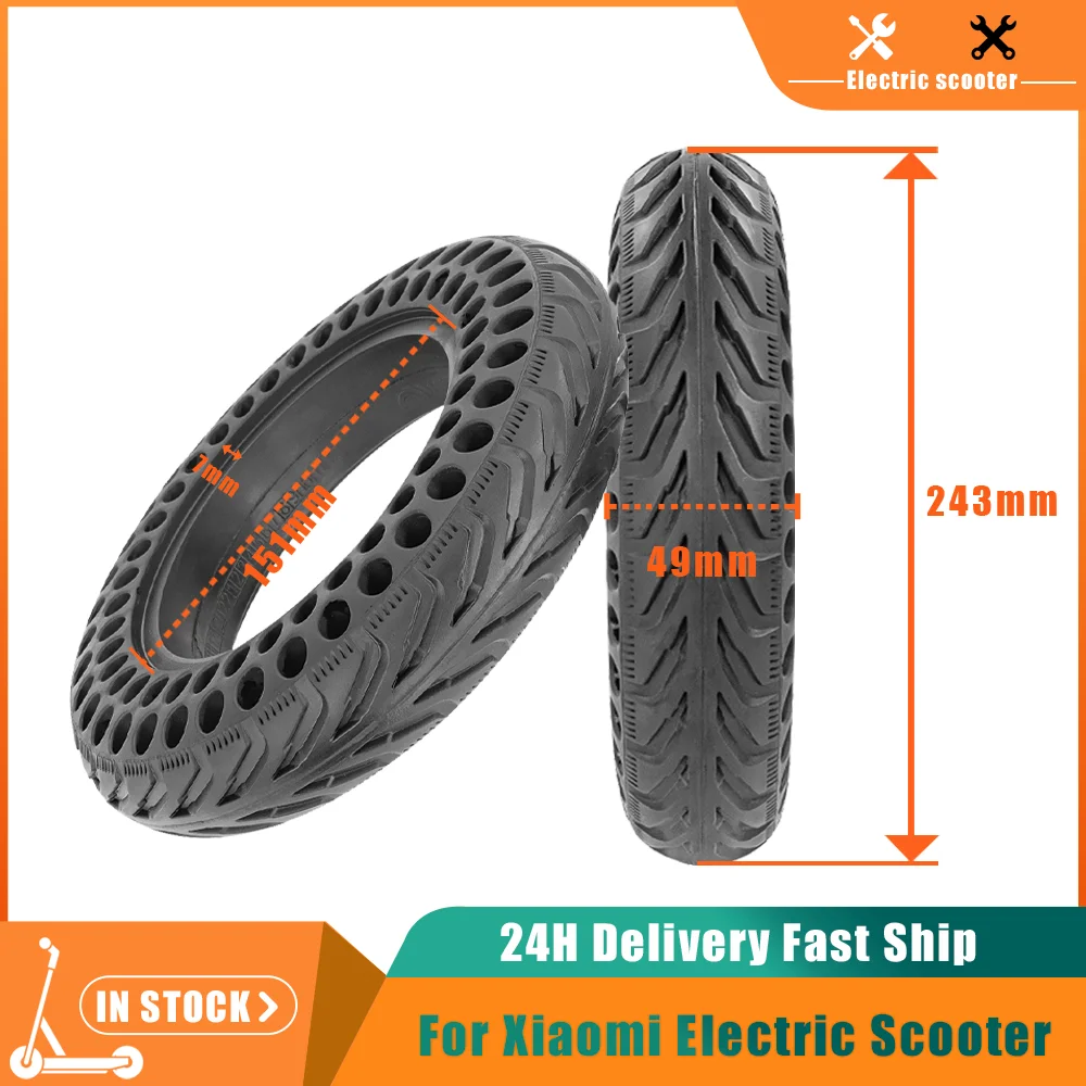 10x2.0 Solid Tire Honeycomb Rubber Explosion-proof Tyres For Xiaomi Mi3 M365 Pro Pro2 1S Electric Scooter Shock Absorber Wheel