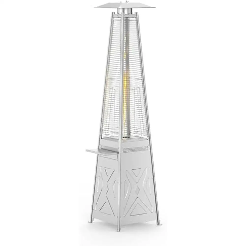 

48,000 BTU Outdoor Patio Heater with Quartz Glass Tube & Wheels Stainless Steel Gas Powered Radiant Heater CSA Certified &