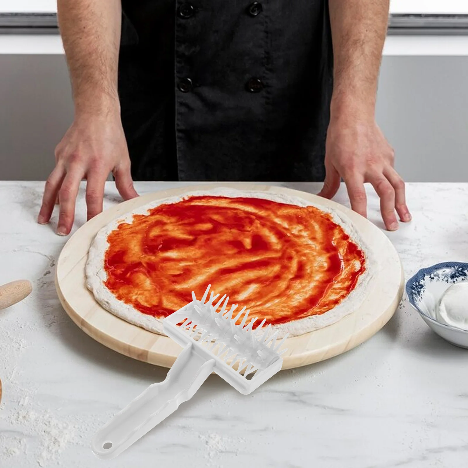 

Docker Roller Multifunctional Pastry Rollers Pizza Making Tool For Bread Cookies Pastry Baking Kitchen Accessory