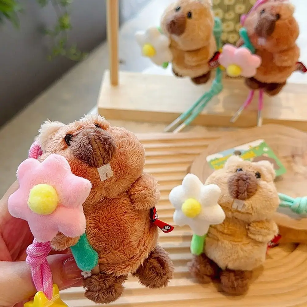 عقد زهرة محاكاة جرذ الأرض محشوة Keyrings رقيق جمع Groundhog باقة قلادة نابض بالحياة مريحة