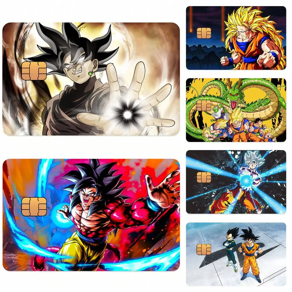 Pegatinas para Tarjetas de Crédito D-Dragon Ball, Adhesivos para Tarjetas Bancarias, Tarjetas de Autobús y Metro, Resistentes al Agua, Regalo