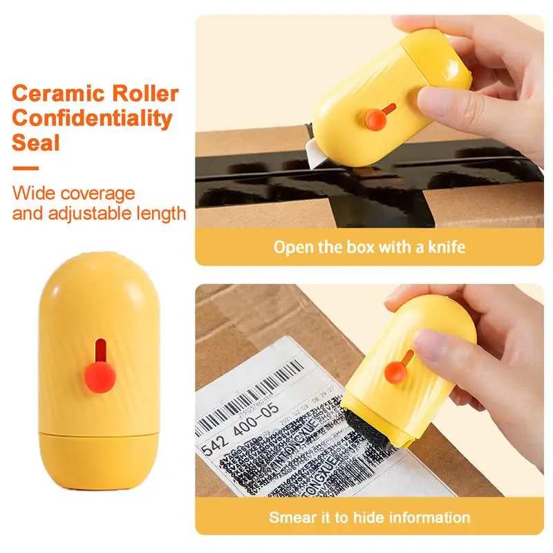 Identity Protection Roll Stamps Anti-Theft Security Prevention Confidential Roll Seal With Box Opener Express Box Modifier