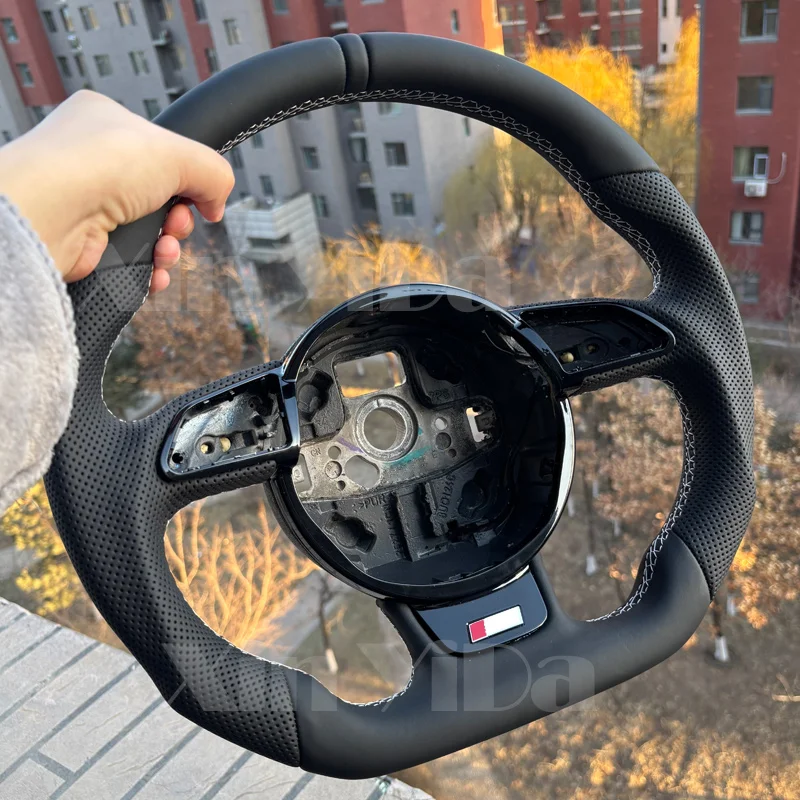 Customized Handmade Full Leather Sport Steering Wheel for Audi 2012-2016 S3 S4 S5 Rs3 Rs4 Rs5 Q5 Q7 A3 A4B8 A5Steering Wheel