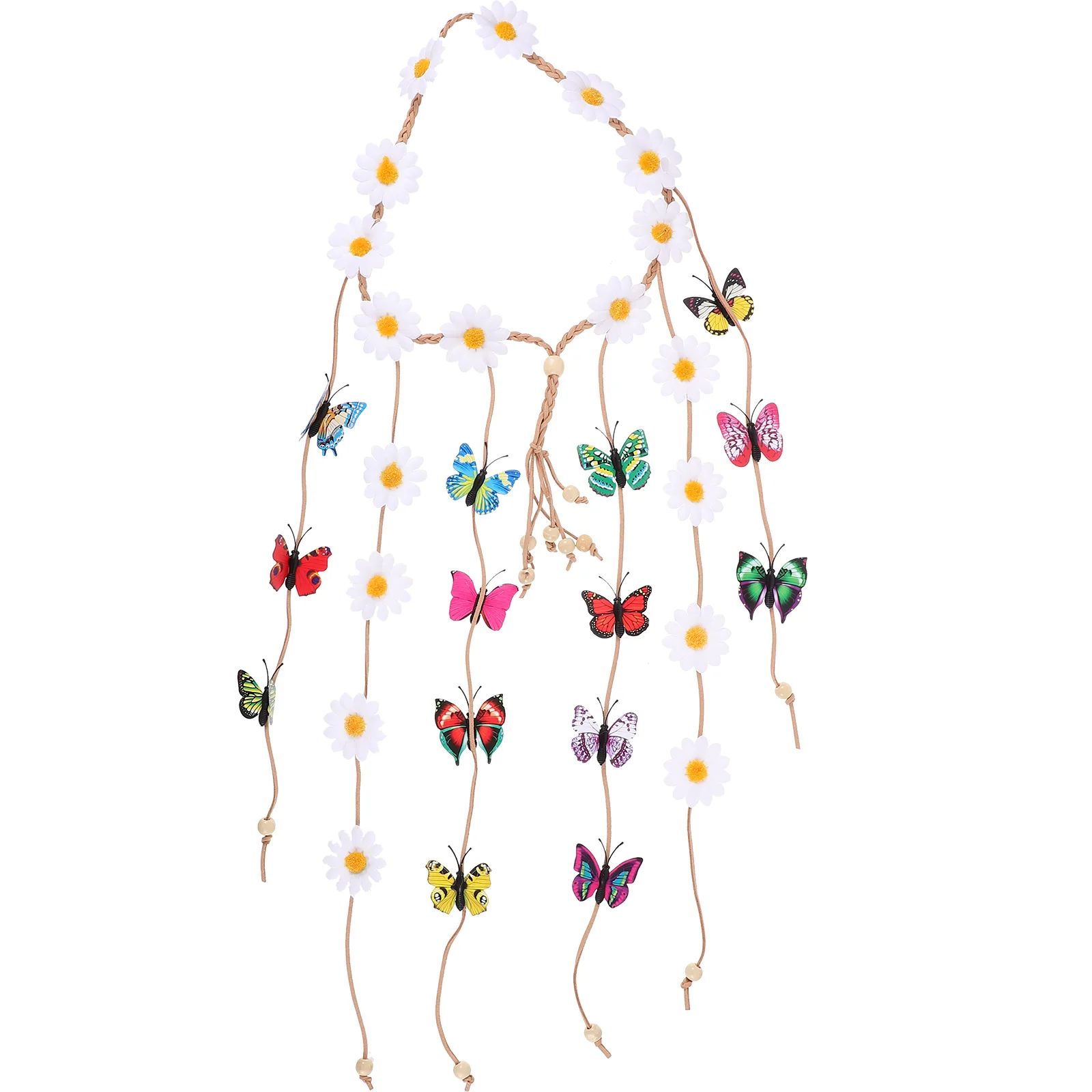 

Daisy Butterfly Headb White Lightweight Women Headdress Flower Hair Piece Girls Headpiece Beach Party Accessories Hippie