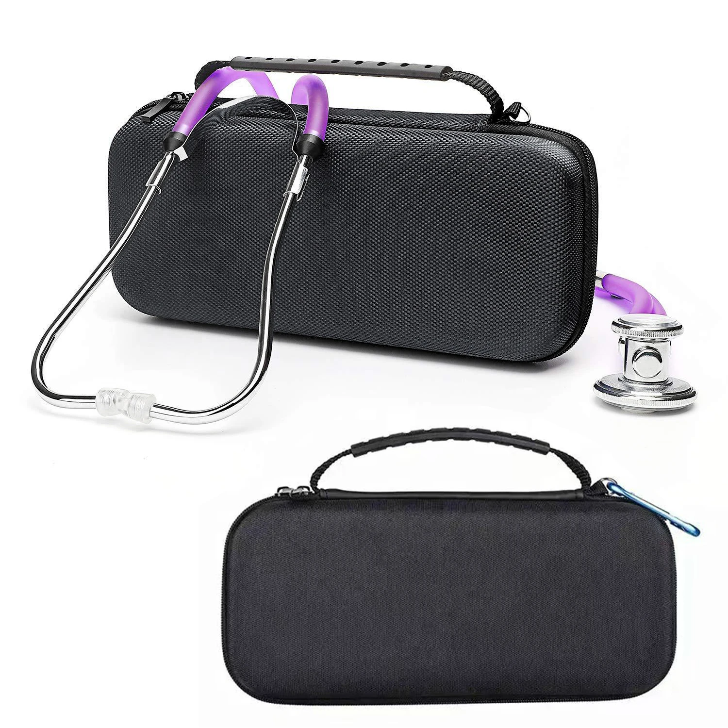 Hard Medical EVA Carrying Storage Case Shell Bag Mesh Pocket Stethoscope Accessory Box Pouch for Health Monitor Instrument B2
