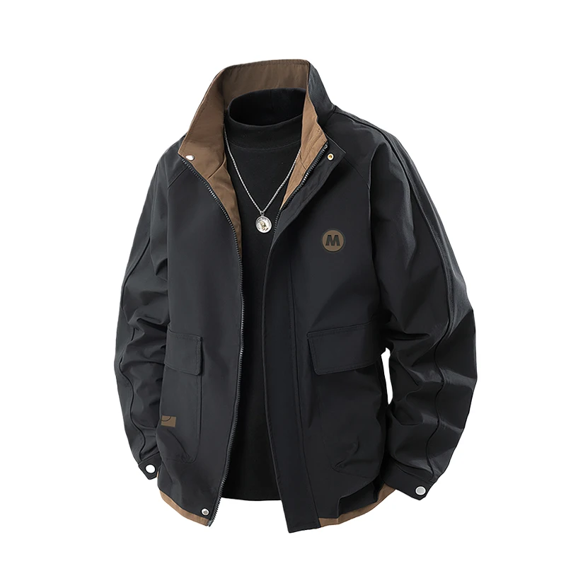 

Fashion Casual Men's Workwear Jacket High Quality Breathable Comfortable Stand Collar Men Clothing Trend Hot Roupas Masculinas
