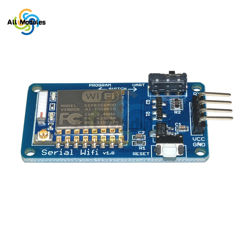 ESP8266 ESP-07 Modulo WiFi seriale V1.0 Adattatore wireless con antenna PCB per progetti fai da te IoT
