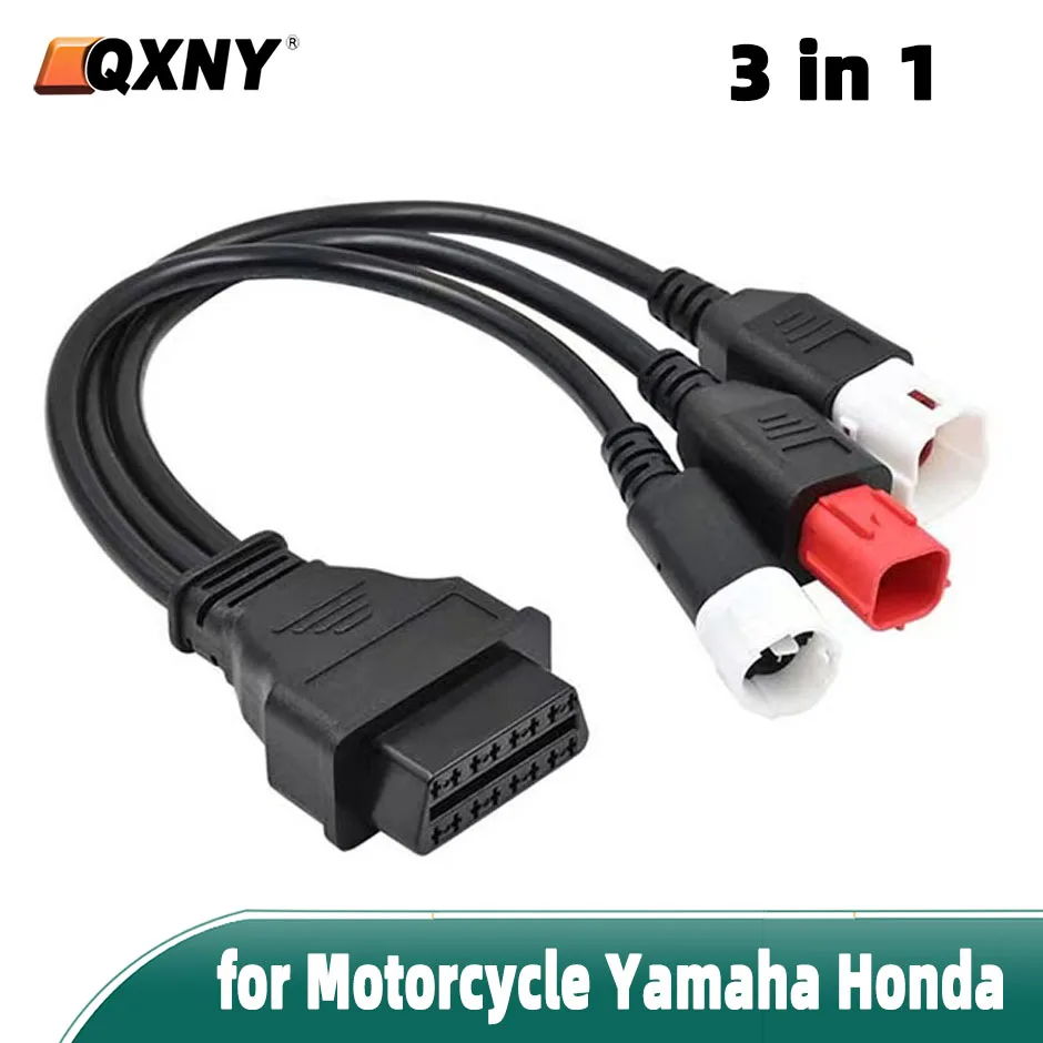 كابل تشخيص الدراجة النارية لياماها 3Pin 4Pin لهوندا 6PIN 3IN1 3 في 1 محرك obd 2 تمديد كابل obd2 موصل #2