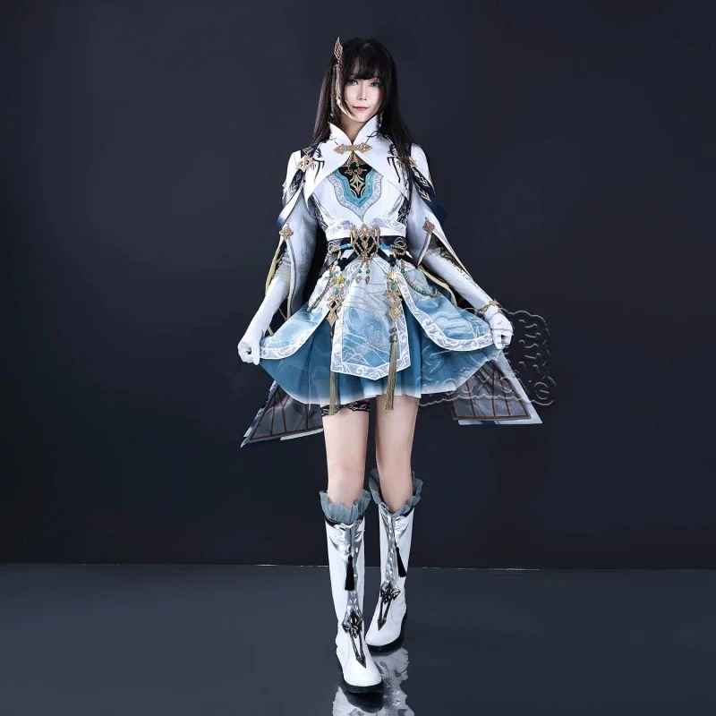 Amor y espacio profundo Zayne Cosplay Anime moda vestido abrigo uniforme para batalla ropa de juego de rol disfraces de Halloween peluca zapatos traje