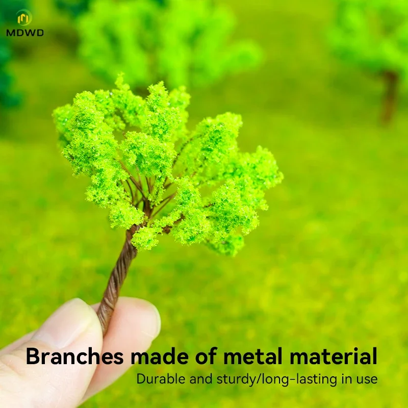 3CM 4CM 5CM Z Schaal Miniatuur Draadboom Model Bergzand Tafeldecoratie Bouwstenen DIY Groene Boom