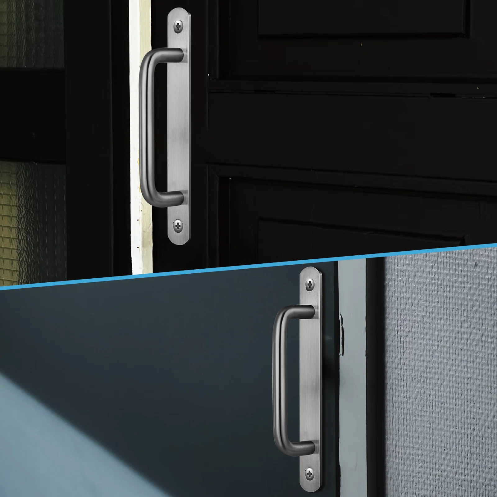 

4pcs Door Handles Aluminium Alloy Modern Cabinet Pulls Rust Proof Smooth For Closet Sliding Garage Wardrobe Interior Exterior