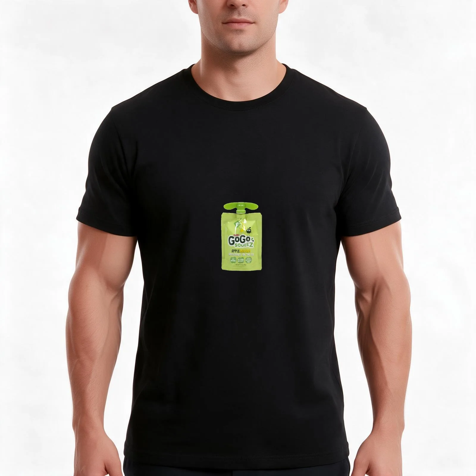 GoGo Squeez T-Shirt, Summer Casual Cotton Tee, Oversized Streetwear Tops, Vintage Graphic Print, Loose Fit Short Sleeve