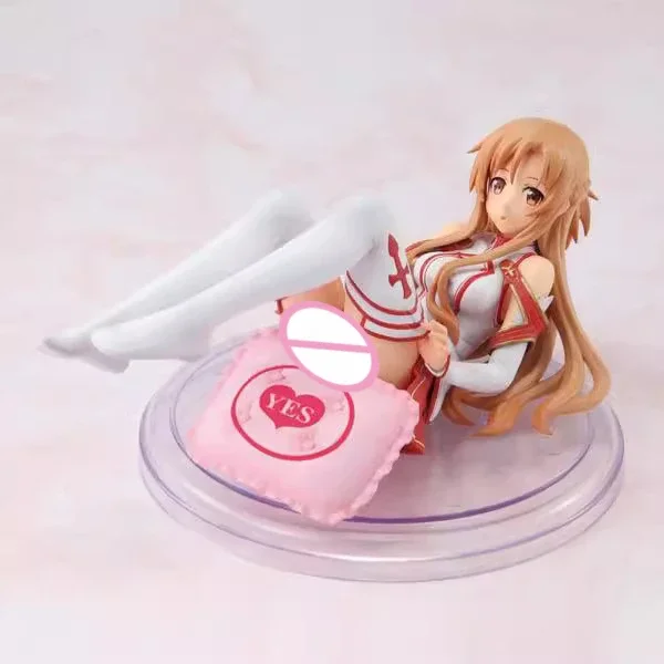 In Stock Sword Art Online Yuuki Asuna with Pillow SAOSexy Girls PVC Anime Action Figure Model Toys Collectible Adult Gift Hobby