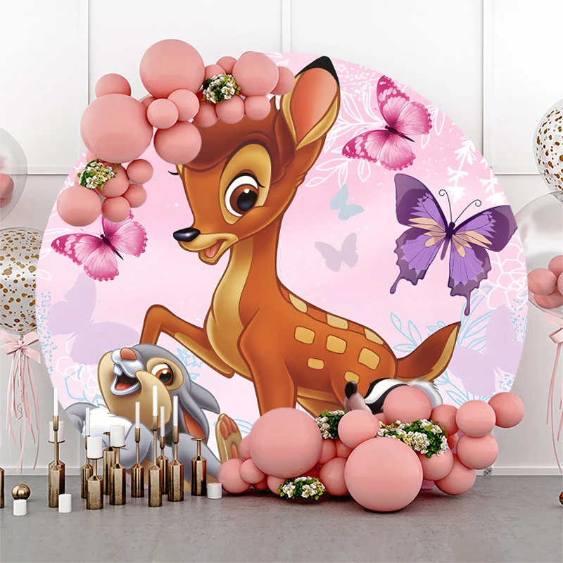 

Disney Bambi Thumper Elastic Circle Backdrop Photography Photo Background Props Baby Shower Birthday Party Decoration Photozone