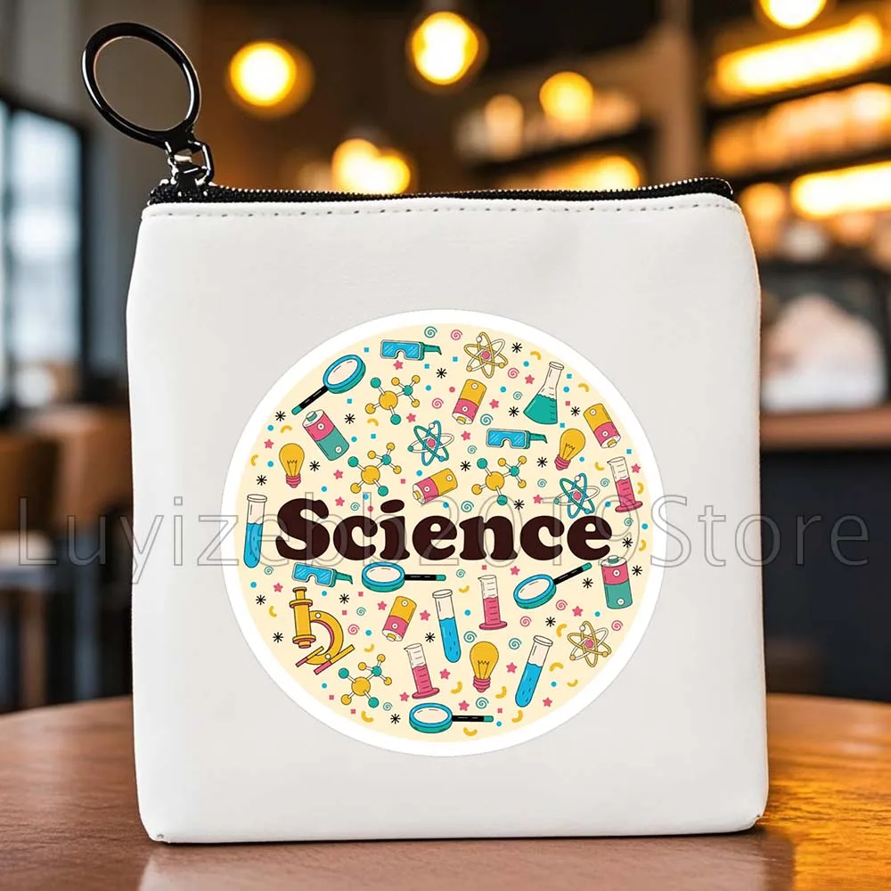 Geschenk für Naturwissenschaften, Schule, Schüler, Lehrer, Biologie, Chemie, Physik, Wissenschaftler, Segeltuch, Münzgeldbörse, Tasche, Schlüsselaufbewahrung, Kartentaschen, Geldbörsen-Beutel