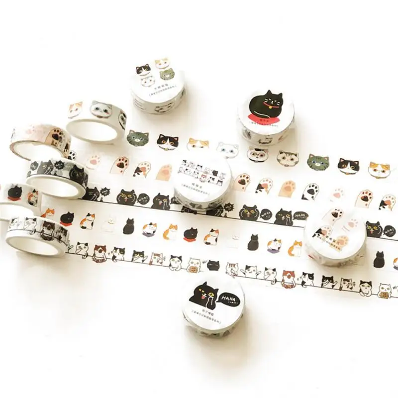Cute Kawaii Adorable Cat Adhesive Paper Washi Tape Masking Tape DIY Scrapbooking Stick Label