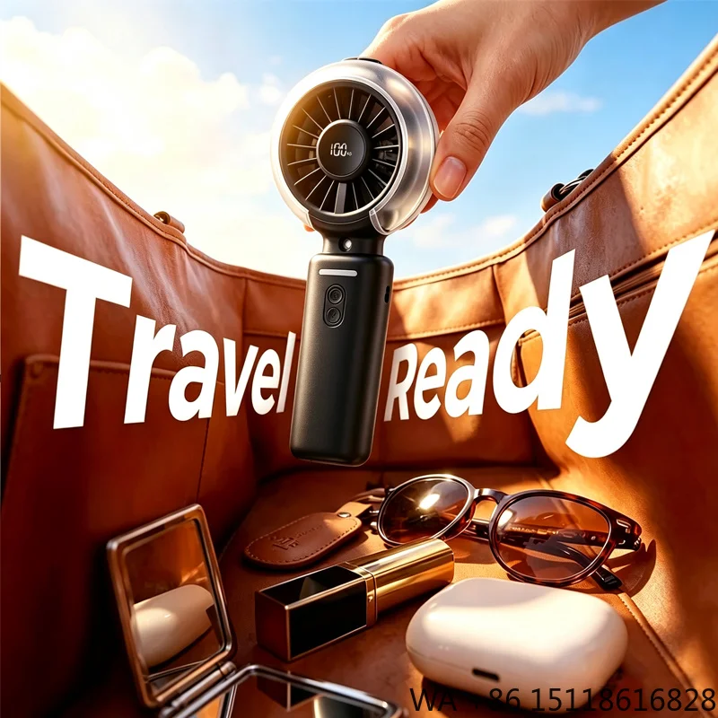 Portable Handheld Mist Fans with 30ML Water tank 100-Speed Turbo Fan LED Display for Outdoors Travel Concerts