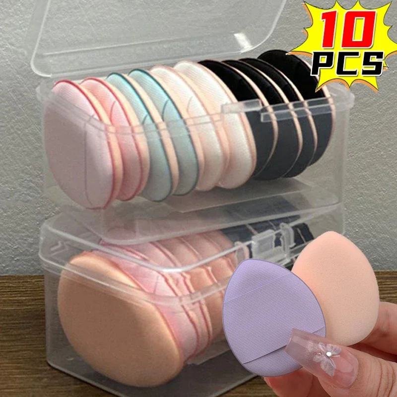 10szt Mini Size Finger Makeup Puff with Box Air Cushion Cosmetic Puff Set Concealer Foundation Detail Makeup Sponge Beauty Tools