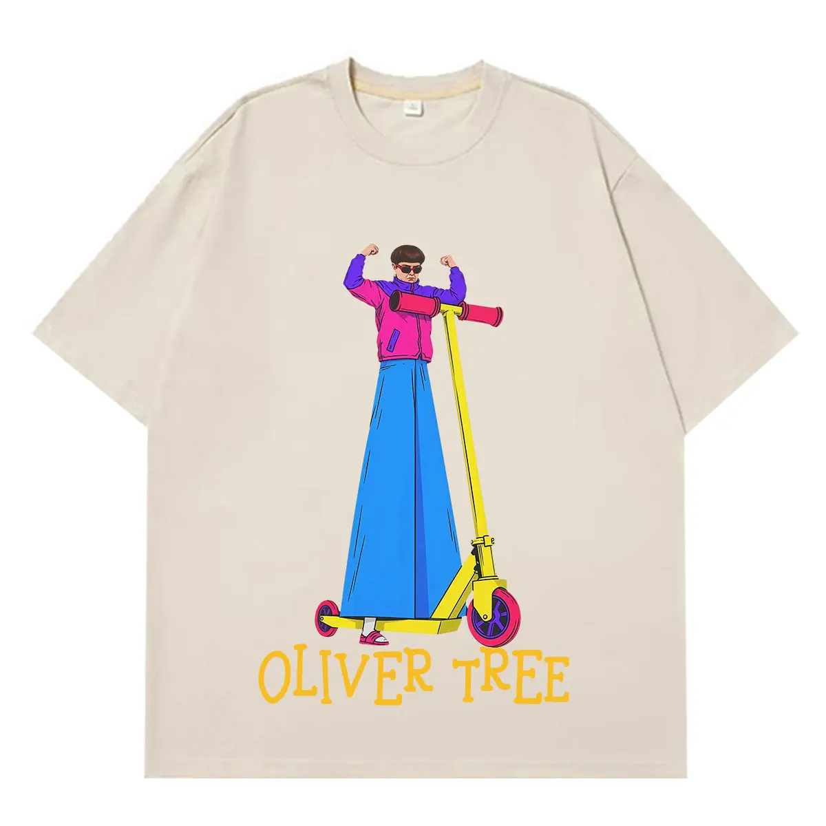 Oliver Tree Fashion Grafik-T-Shirts für Männer und Frauen, Hip-Hop-Kurzarm-T-Shirts, Sommer-Baumwolle, locker sitzend, heiß begehrt, Freizeit – Detail 11