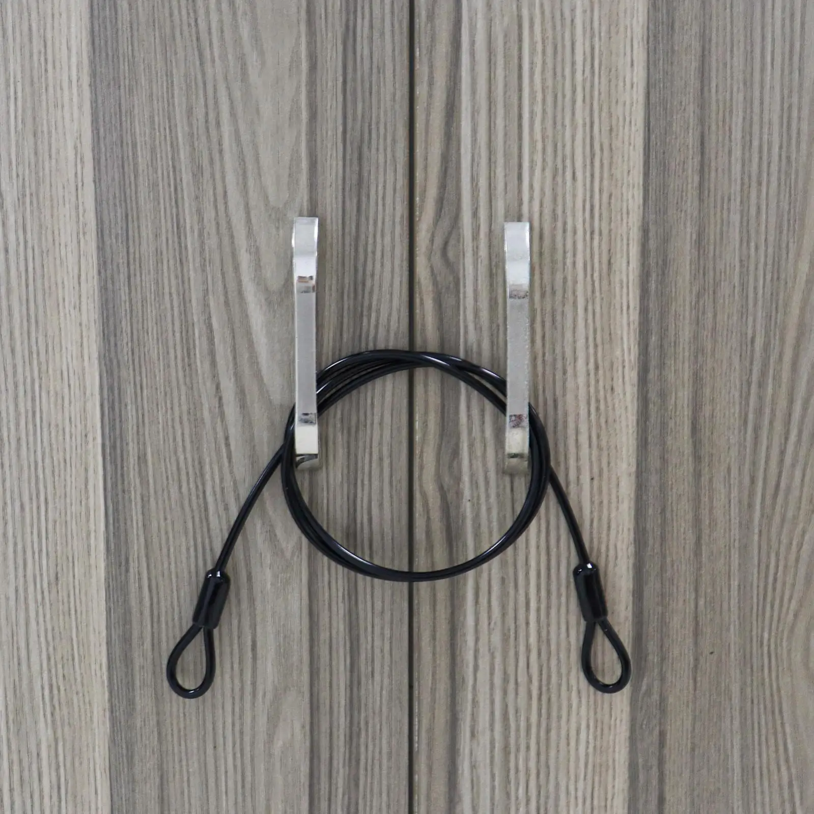 4 mm 100 cm/39 Zoll Stahlkabel-Fahrradschloss mit Doppelschlaufen, Mini- und tragbares Kabelschloss mit PVC-Abdeckung – Detail 11