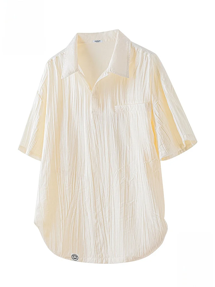 

Мужская рубашка PaulFrank свободного кроя, легкая, с коротким рукавом, в американском стиле, летняя, повседневная, из смесового хлопка