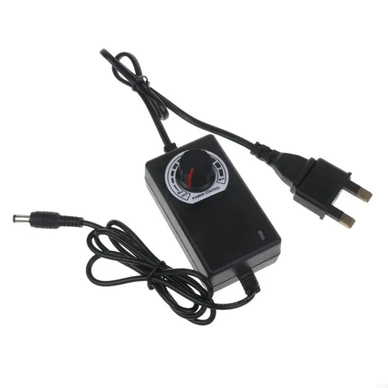

77UB AC 100-240V to DC 4V-12V 2A 5.5x2.1mm Adjustable Power Supply Adapter for 12V Fan Blower LED Camera Router Controller