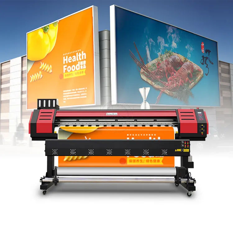 Large 6feet 1.9m flex banner tarpaulin sticker printing machine 6 color with XP600 Heads