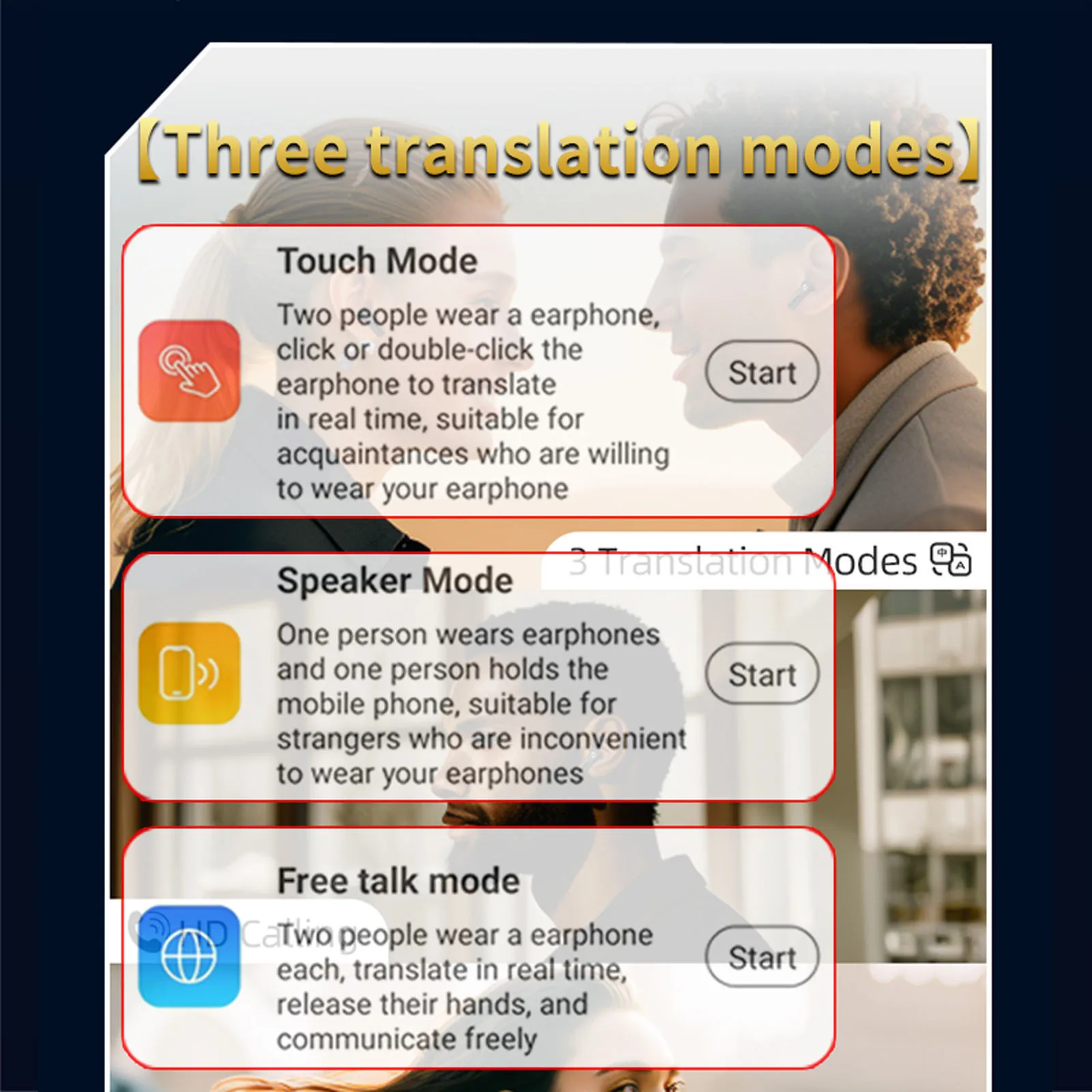 Наушники-переводки с искусственным интеллектом, реальное время 133, переводка языка, беспроводное устройство-переводчик для наушников для путешествий, делового исследования