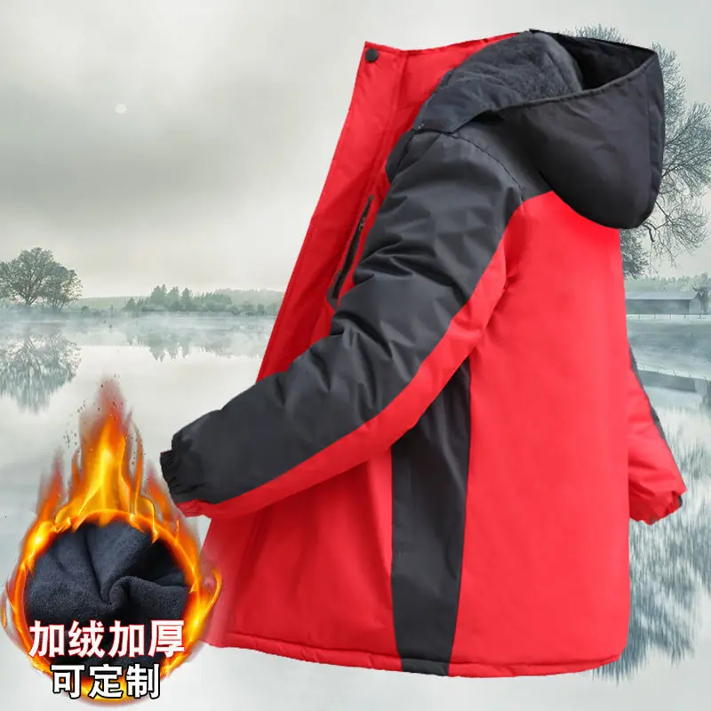 Ski Jacket Women Winter Thickening Velvet Cold-proof Cotton-padded Windproof Warm Rainproof Winter Coat Man Mountain Windbreaker