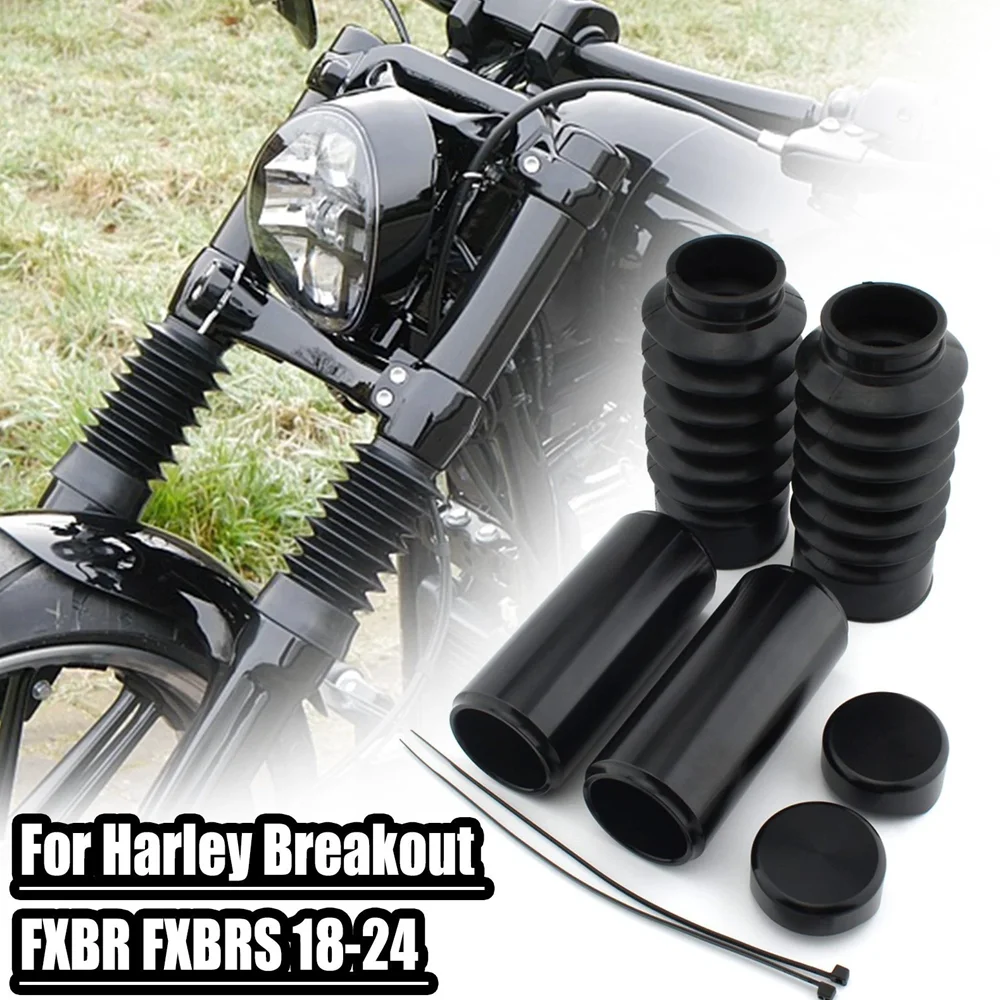 

Motorcycle Upper Lower Fork Cover Set For Harley Softail Breakout FXBR FXBRS 2018 2019 2020 2021 2022 2023 2024
