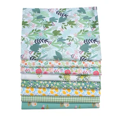 New Cotton Twill Printed Cloth DIY Handmade Patchwork Cloth Group 8 Pieces Packed with Cotton Floral Fabric