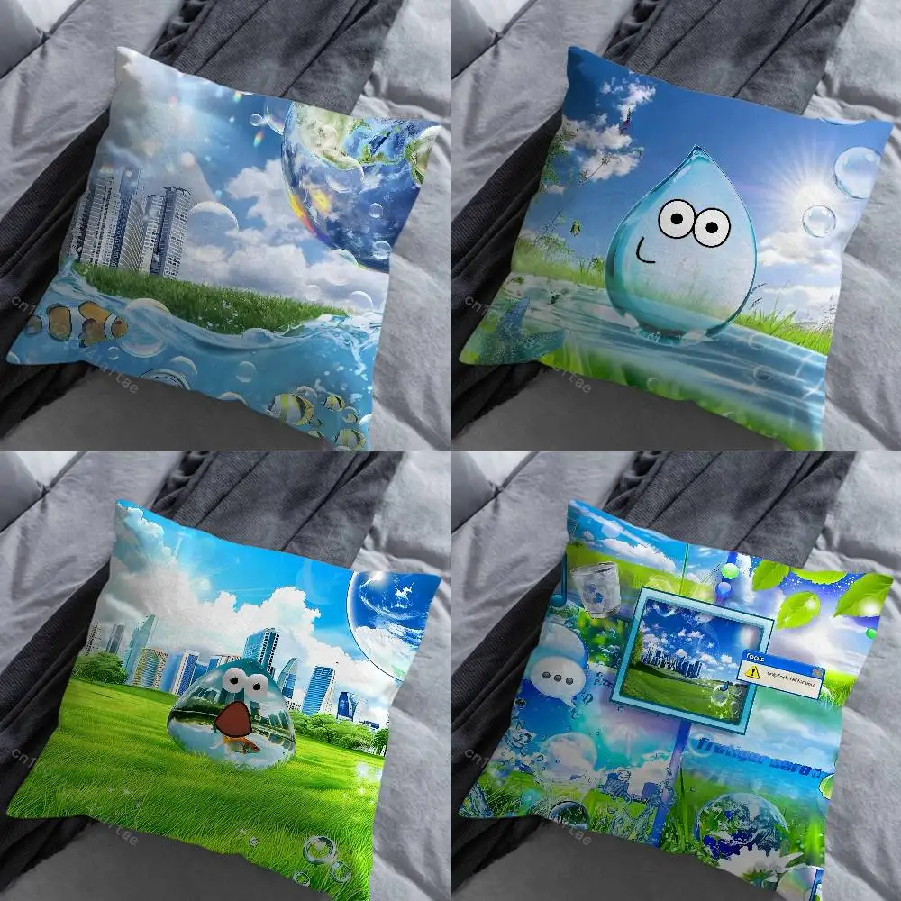 

Nature Art F-Frutiger Aero pillow over living room sofa cushion cover home decoration bedroom room bed pillow cover