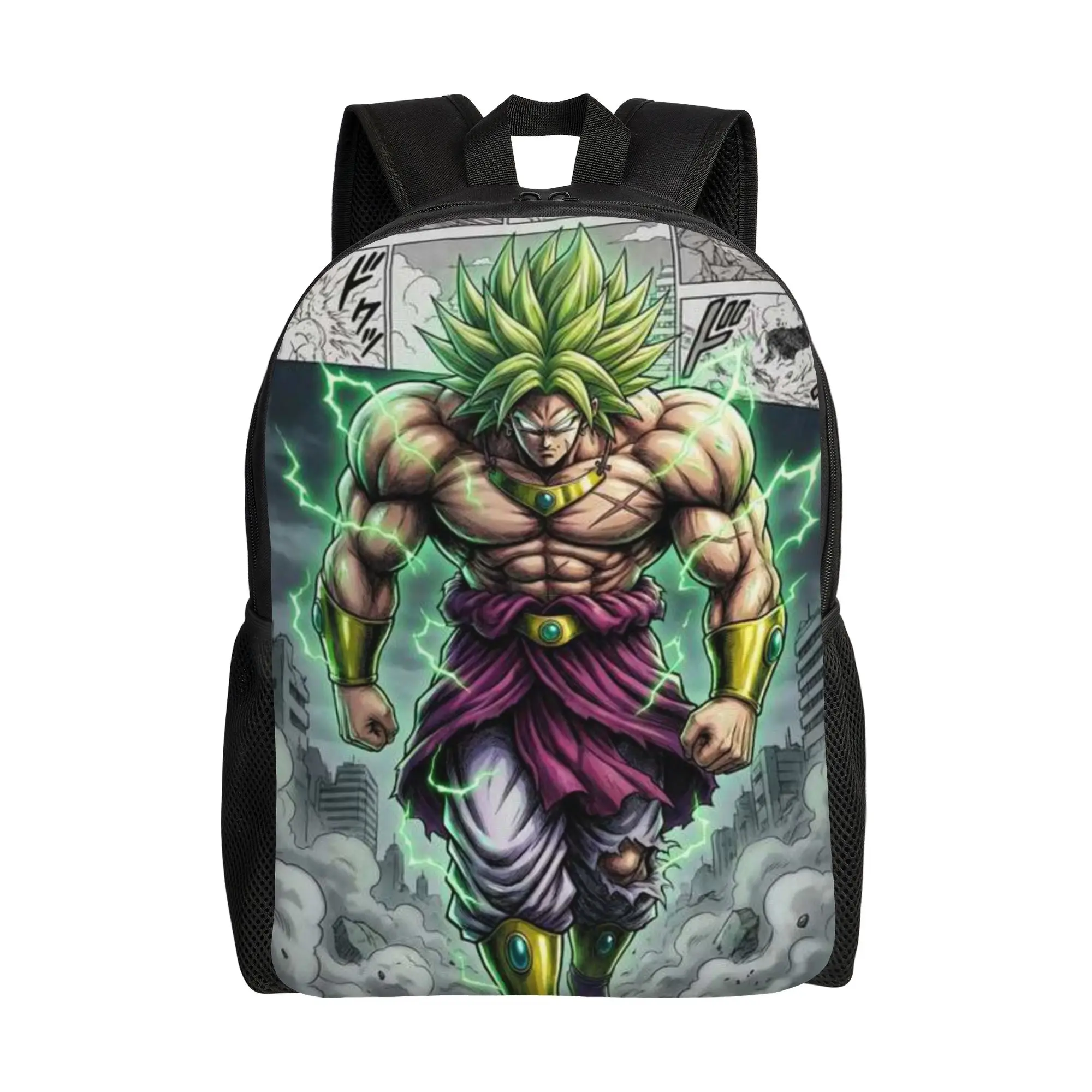 

Dragon Ball College Bag Back to school season Broly (3) Zipper Closure Backpack