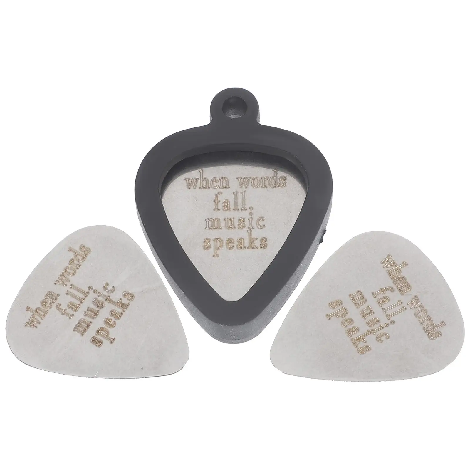 

3 Pcs Guitar Pick Acoustic Picks Finger Heart-shaped Metal Silica Gel for Electric