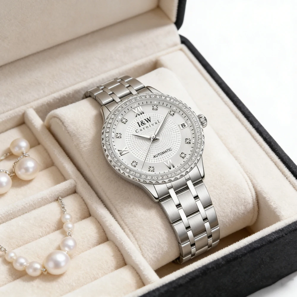 Carnival Brand High-end IW Series Women Mechanical Watches MIYOTA Movement Automatic Watch Sapphire Stainless Steel Wristwatches
