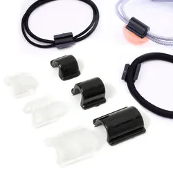 50pcs Plastic Hair Band Base Connector Elastic Rubber Band Paste Buckles For DIY Hair Band Tie Circle Bow Jewelry Making