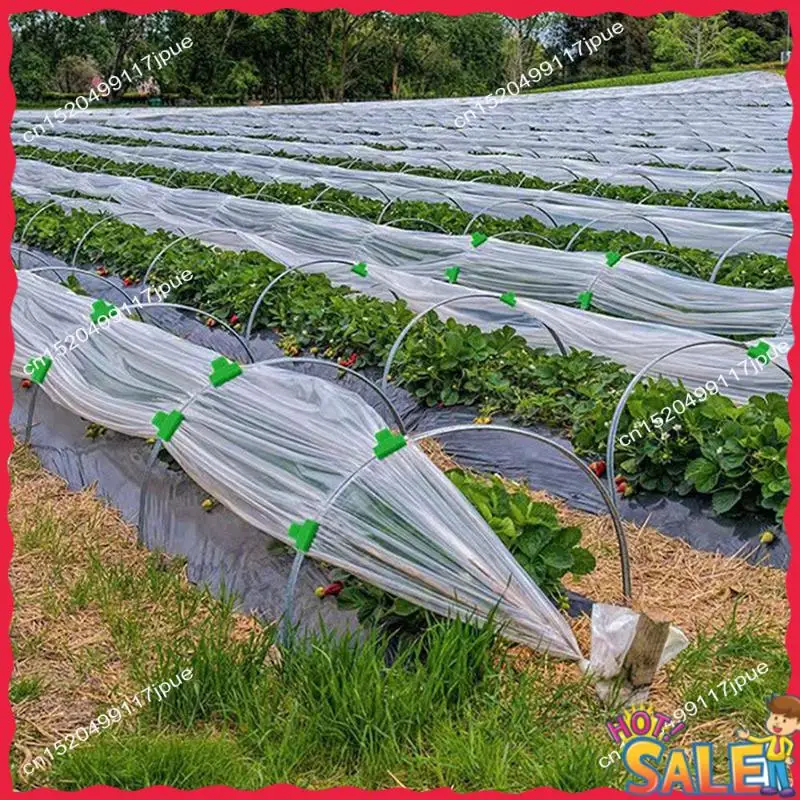 BOFO 50Pcs Greenhouse Clamps,Pipe Clamps For 16Mm Plant Stakes,Row Cover Clips Garden Hoops Garden Clip