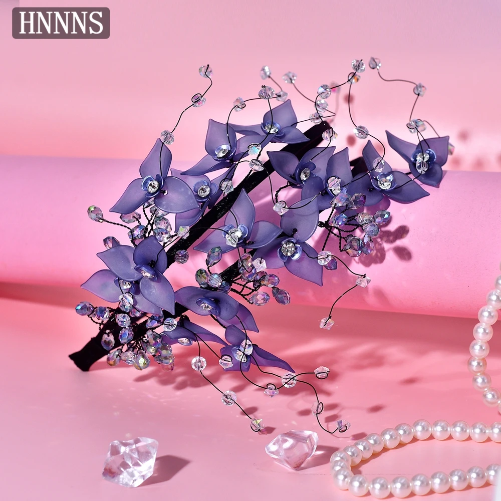 TOPQUEEN Sexy Bridal Wedding Headbands Handmade Exquisite Flower Water Diamond Women's Banquet Dancing Hair Accessories YXA222