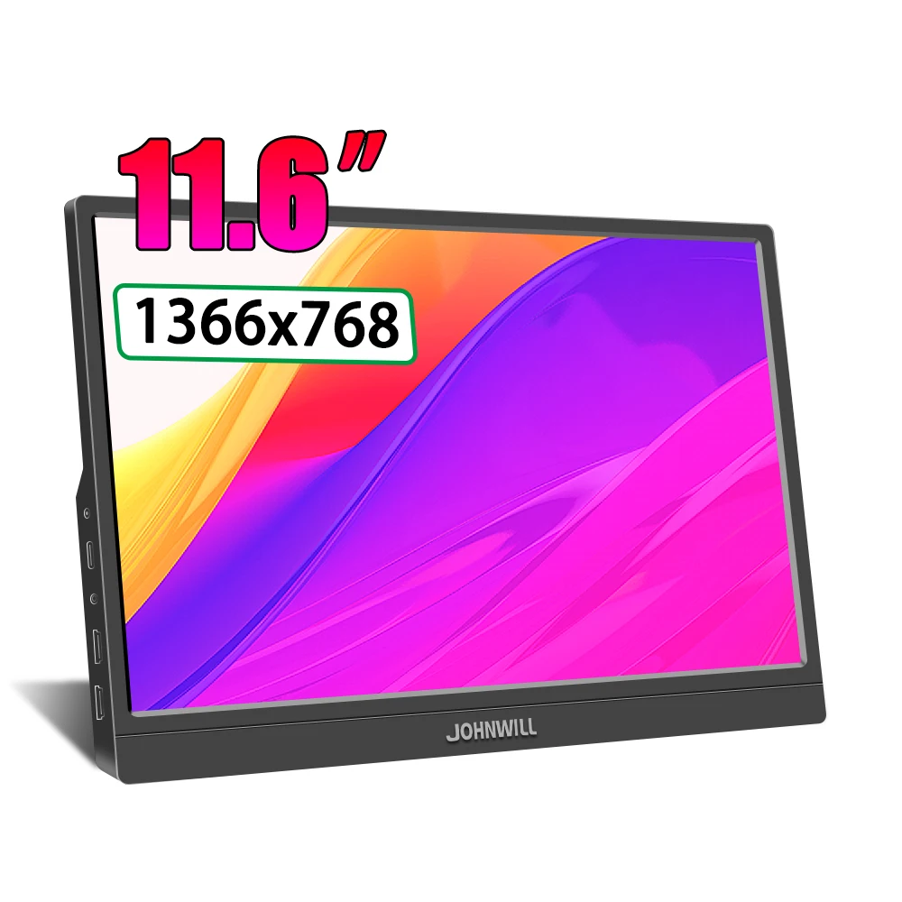 

11.6 inch Portable Monitor 1366x768 60Hz TFT Panel LCD Display Travel Monitor HDMI-compatible For Switch Xbox Laptop Screen