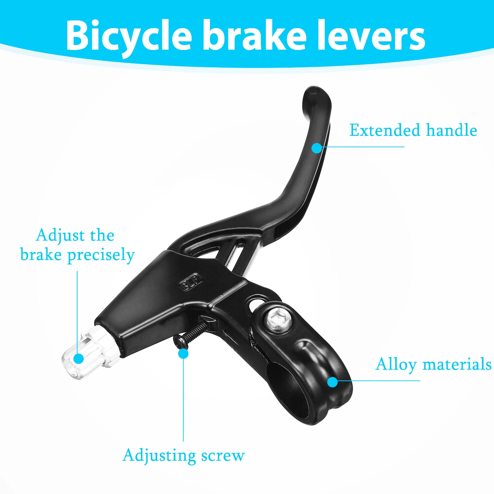 

Aluminum Alloy Brake Levers Universal Bike Handlebar Clutch Smooth Spring Responsive Braking Durable for Mountain