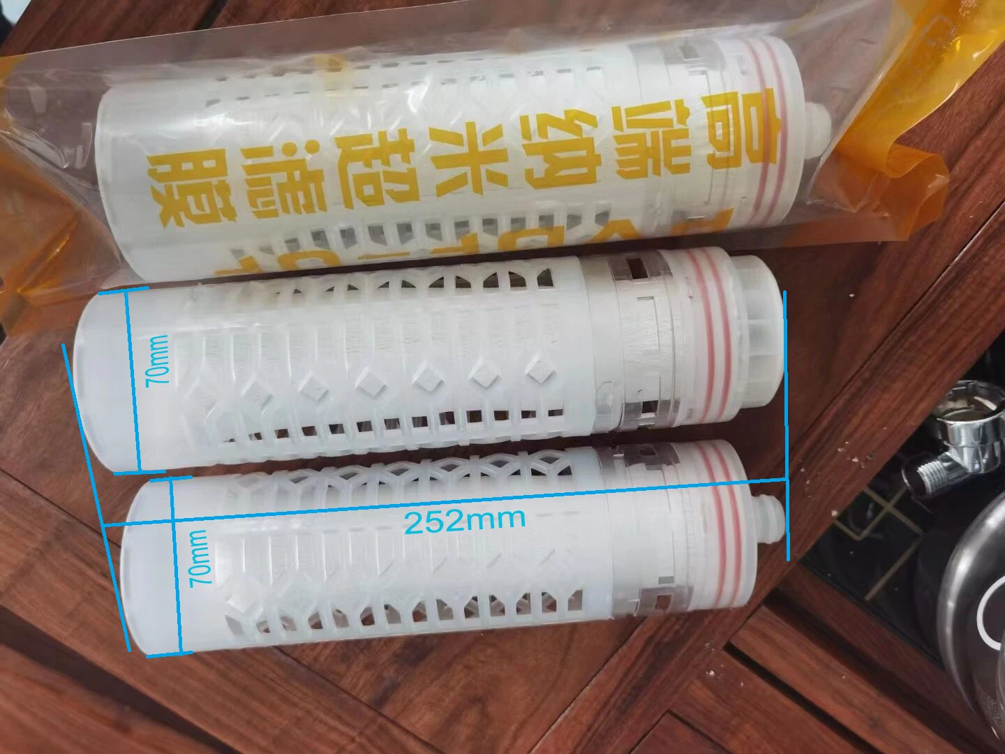 10inch Flat/Plug-in port PVDF memebrane replacement/Washable UF Water cartridge with External Pressure 0.01micron Di:75*252mm