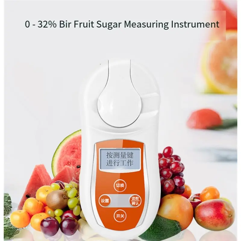 Digital Refractometer 0-32% Brix Meter Honey Sugar Concentration Detector Optical Instrument For Fruit J