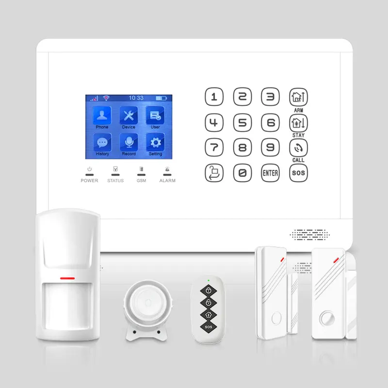 Wysokiej jakości alarm bezpieczeństwa WIFI SOS 12V wyjście bezprzewodowe Tuya Smart Life 4G WIFI domowy system alarmowy YL-007WT4BX-T